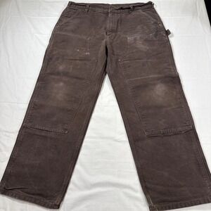 PANTS DOUBLE KNEE VTG Carhartt MENS 38X32 B01 BROWN Carpenter USA UNION MADE